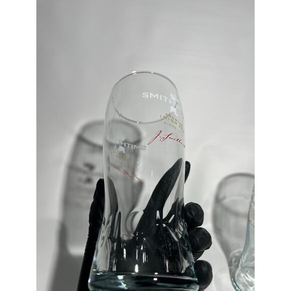 Set Of 2 Smithwicks Superior Irish Ale Pint Beer Glasses Clear 20oz 3D Embossed - Picture 7 of 11